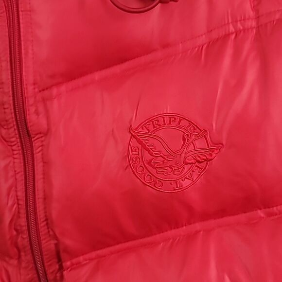 Triple Fat Goose Red/Black Goose Down Puffer Vest 2XL - Picture 3 of 8